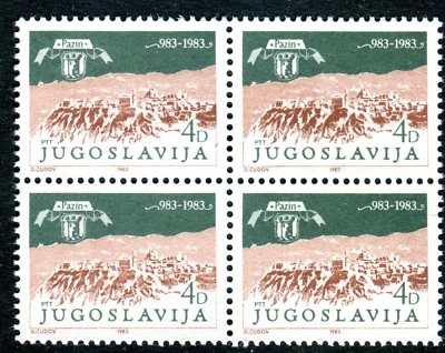1994a - Yugoslavia 1983 - Croatia Pazin Millenium - MNH Set - Block of 4 - Image 1 of 2