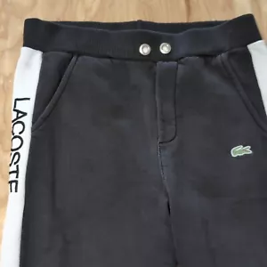 Lacoste Spellout Rare Herren SM Schwarz Fleece Baumwolle Jogginghose Jogger 30x28 - Bild 1 von 8