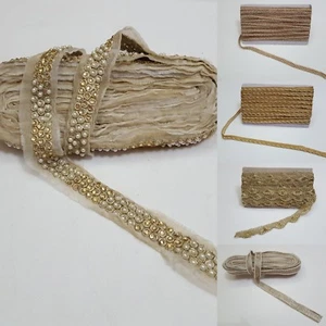 Beautiful-Multicolour-Pom-pom trim lace -Embellished-with-Pearls meters - Picture 1 of 23