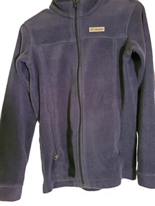 Columbia Boys Fleece Jacket Full Zip Front Navy Coat Outerwear Size L 14/16 - Picture 1 of 9