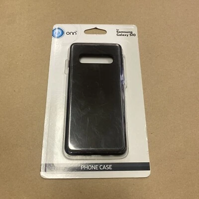 Funda para teléfono celular Onn Samsung Galaxy S10 negra delgada ligera nueva Foto 1 de 4