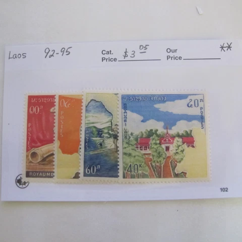 Laos    Scott #  92-95    MNH Cover