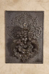 Antique Cast Iron Door Knocker Ornate Large 8.5" by 6.25" - Picture 1 of 9