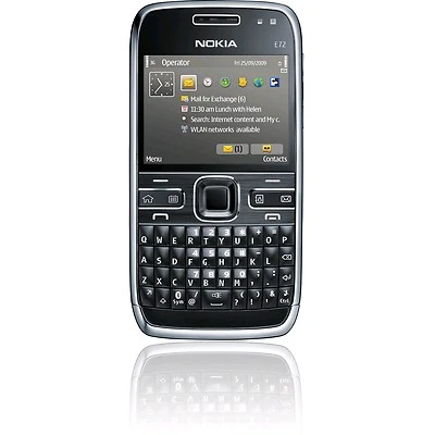Original Nokia E72 Black Metal Symbian Sim Free Unlocked Smartphone Boxed EU/UK - Image 1 of 3