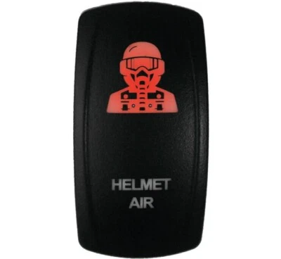 DragonFire Racing Red Laser-Etched Dual LED Switch - Helmet Air - 522617 Foto 1 de 4