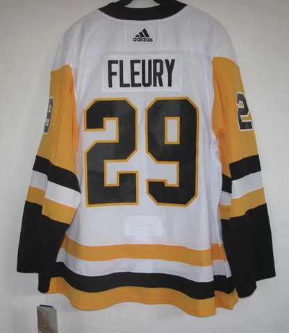 ADIDAS PITTSBURGH PENGUINS MARC-ANDRE FLEURY AUTHENTIC WHITE RD JERSEY 54 Cover