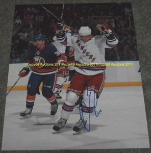 MARIAN GABORIK Celebrates Goal vs Hated Islanders AUTO Signed 11x14 NY RANGERS - Picture 1 of 1
