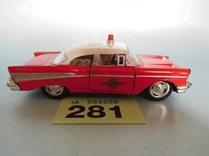KINSMART 1957 CHEVROLET BEL AIR FIRE CHIEF RED 1:40 (281) - Picture 1 of 7
