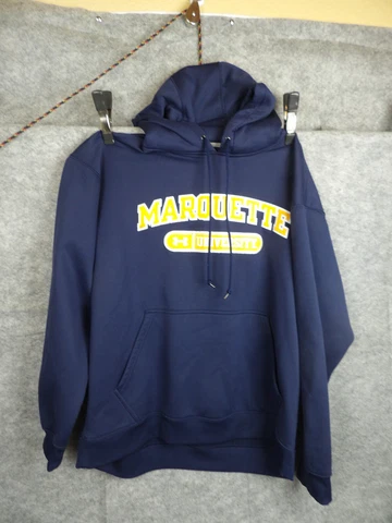 Marquette Golden Eagles Hoodie Mens Extra Large Under Armour Blue Long Sleeve Cover