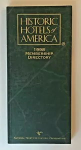 Vintage 1998 Historic Hotels of America Membership Directory - Imagen 1 de 3