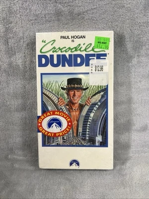 Crocodile Dundee VHS 1989 Factory Sealed Paramount Watermarks Foto 1 de 4