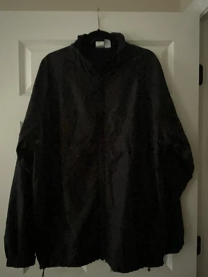 Mens Pro Spirit Black Zip Up Track Wind Jacket Size XL Reflective Strip On Back - Image 1 of 4