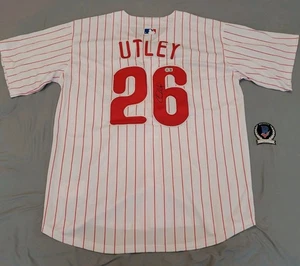 Chase Utley signed autographed Philadelphia Phillies custom jersey Beckett COA - Picture 1 of 8