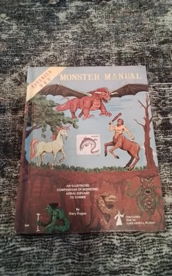 TSR 1st ed AD&D Dungeons & Dragons Monster Manual (Original Cover) - Good+ Cond - Image 1 of 4
