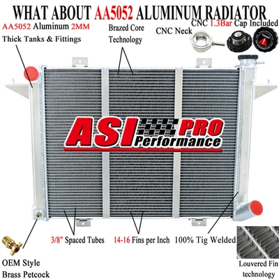 3-Row Aluminum Radiator For 1989-1993 Dodge D250 D350 W250 W350 Base 5.9L. - Image 1 of 4