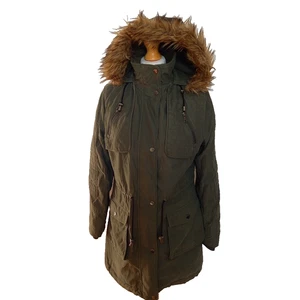 Chaqueta Parka Verde Caqui Colección M&S UK 10 con Ropa de Tormenta Repelente al Agua - Imagen 1 de 10