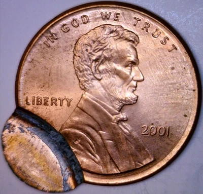 2001 DOUBLE STRUCK ERROR Lincoln Cent CH BU Coin - Lot NC010 - Image 1 of 2