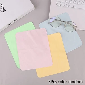 5Pcs Chamois Glasses Cleaner Microfiber Cleaning Cloth For Lens Phone Screen - Photo 1/12