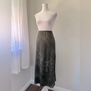 Cider Dark Green Paisley Print Stretch Midi Pencil Skirt - Picture 1 of 9