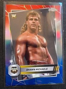 Shawn Michaels - 2025 Topps Chrome WWE Red White Blue Refractor 71/85 #188 - Picture 1 of 2