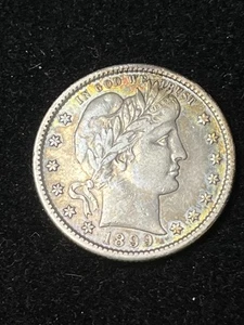 1899 s Barber Quarter Xf+  - Bild 1 von 2