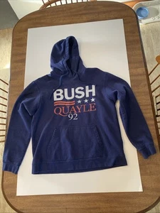 George H. W. Bush/Dan Quayle ‘92 Campaign Sweatshirt Hoodie - Picture 1 of 14