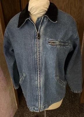 Abrigo chaqueta vaquera AMI vintage para mujer azul denim manga larga talla mediana Foto 1 de 4