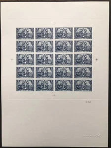 Briefmarken Grafik Deutsche Post auf Karton der DR Michel No. 79 als Bogen - Bild 1 von 1