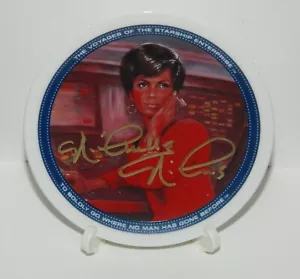 Star Trek Serie de TV Clásica Teniente Uhura Mini Placa 1991 Nicholle Nichols Autógrafo - Imagen 1 de 1