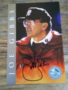 Carta JOE GIBBS firmata 1998 REDSKINS Pro Football Hall of Fame 4x6 HOF NASCAR - Foto 1 di 2