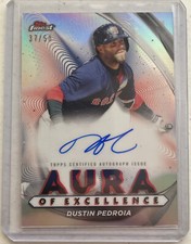 2022 Topps Finest Dustin Pedroia Aura Of Excellence Auto /50