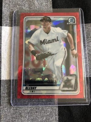 2020 bowman sapphire JJ Bleday Red Ice #12/15 Miami Marlins - Image 1 of 3