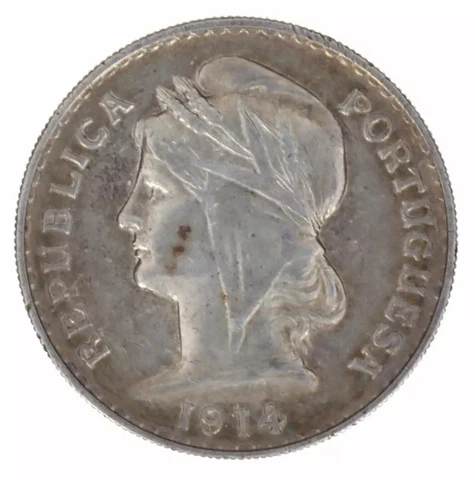 1914 Portugal 50 Centavos KM# 561 XF Cover