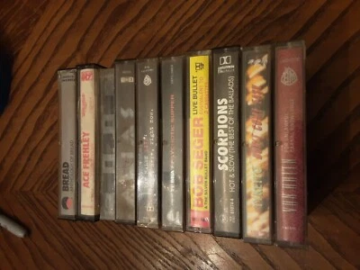 Lot of 10 Rock, Pop and Metal Cassette Tapes Foto 1 de 3