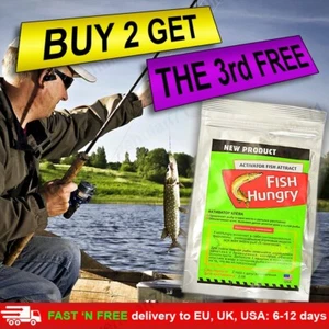 3x PCs of FISH HUNGRY Bait Attractant Activator Pheromone Active Fish - Picture 1 of 7