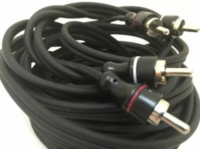 5M RCA Meter Oxygen Free Car Stereo High Quality OFC Cable Black Lead - Image 1 of 4