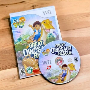 Go Diego Go Great Dinosaur Rescue Nintendo Wii 2008 Tested & Working NO Manual - Picture 1 of 6