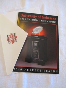 1994 NCAA National Championship Season Note Cards Nebraska Cornhuskers - Picture 1 of 3