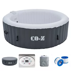 CO-Z Portable Inflatable Hot Tub Spa 130 Air Jets w Pump & Cover 2-6 Person New - Picture 1 of 71