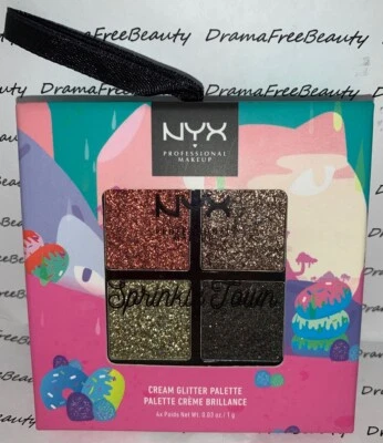 NYX Sprinkle Town Cream Glitter Palette CGL1002 *CHOCOLATE SHAKE* Metallic BNIB - Image 1 of 4