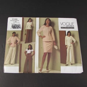 Vogue Wardrobe 6 8 10 12 Jacket Top Skirt Pants Vogue V1166 Uncut Sewing Pattern - Picture 1 of 8