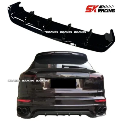 NOVO estilo brilho preto difusor traseiro lábio para Porsche Cayenne 958.2 2015-18 - Imagem 1 de 4