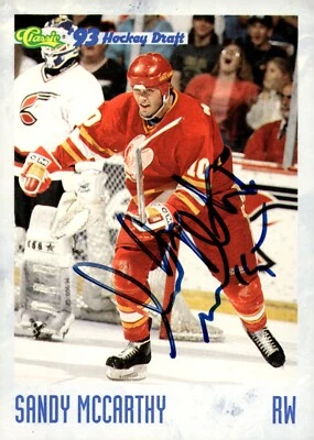 Sandy McCarthy - Signed 1993-94 Classic Hockey Draft Card #142 - Image 1 of 2