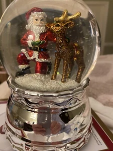 Mikasa Santa & Friends Musical Snow Globe Christmas Decorations - Picture 1 of 4