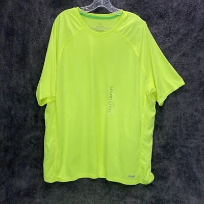 Camiseta Tek Gear amarilla neón absorbente del sol 100 % poliéster Kohl's para hombre talla 3XB grande Foto 1 de 4