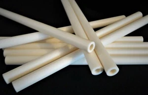 ONE 12.875" L.x 0.750" OD x 0.425" ID 99.8% HIGH PURITY ALUMINA TUBE No.: 442 - Picture 1 of 11
