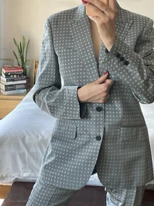 ALEXANDER McQUEEN 2005 jacquard square pattern men's shorts suit IT48, UK/US38 - Picture 1 of 24