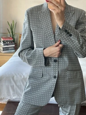 ALEXANDER McQUEEN 2005 jacquard square pattern men's shorts suit IT48, UK/US38 - Image 1 of 4