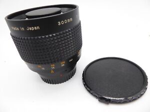 Chinon 300mm F/5.6 Mirror CAMERA LENS For Nikon w/ Lens Caps serviced + filter