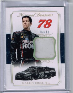 2016 NATIONAL TREASURES MARTIN TRUEX JR RU SHEET METAL CARD#SM-MT /10